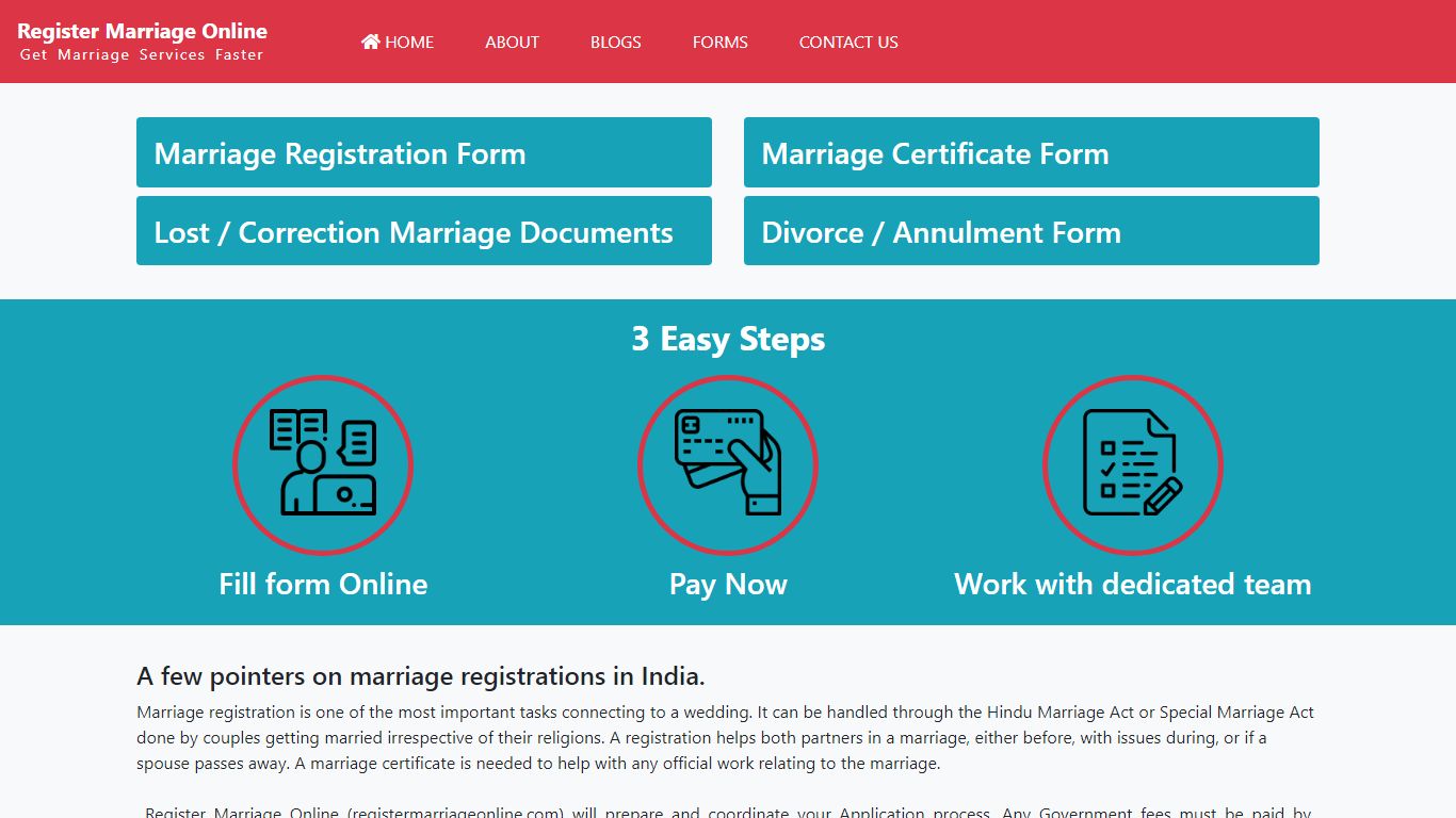 Register Marriage Online