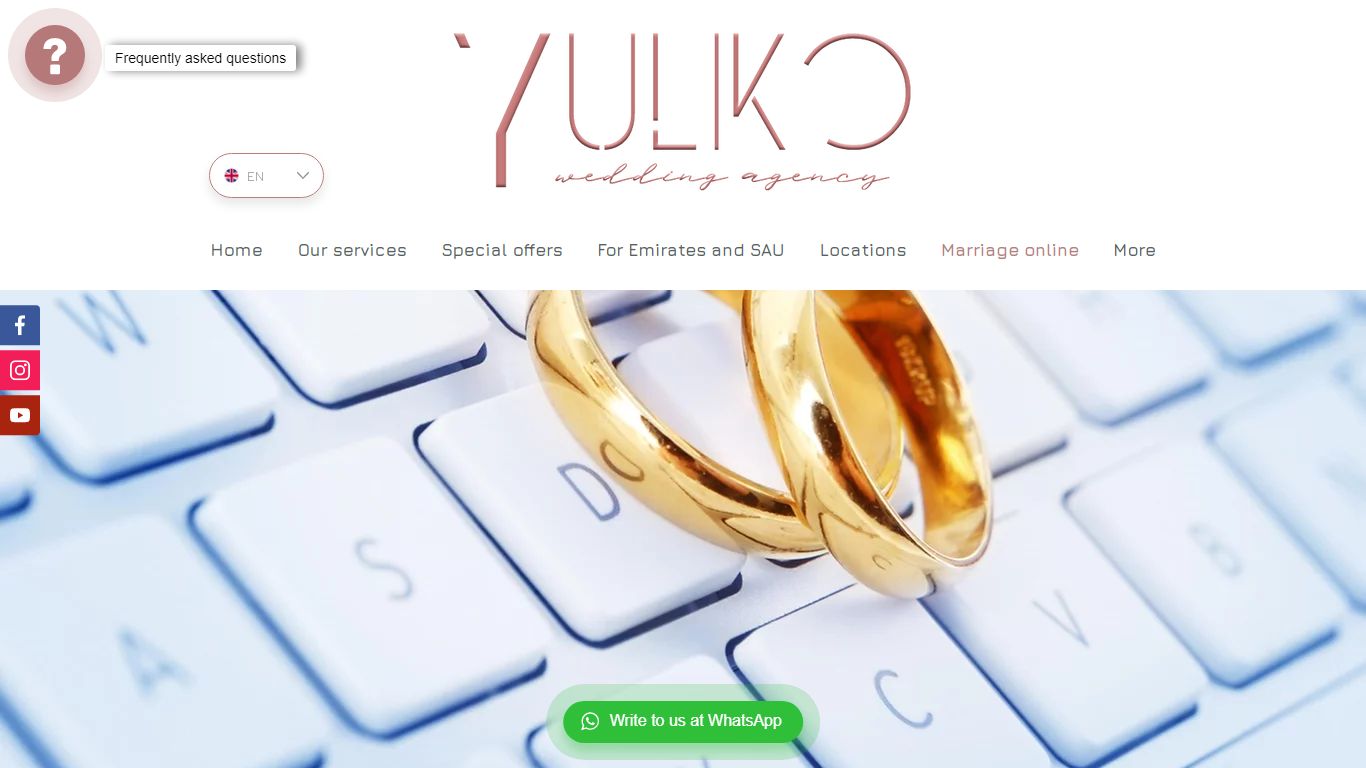 Online marriage registration | YULIKO WEDDING | Utah, USA